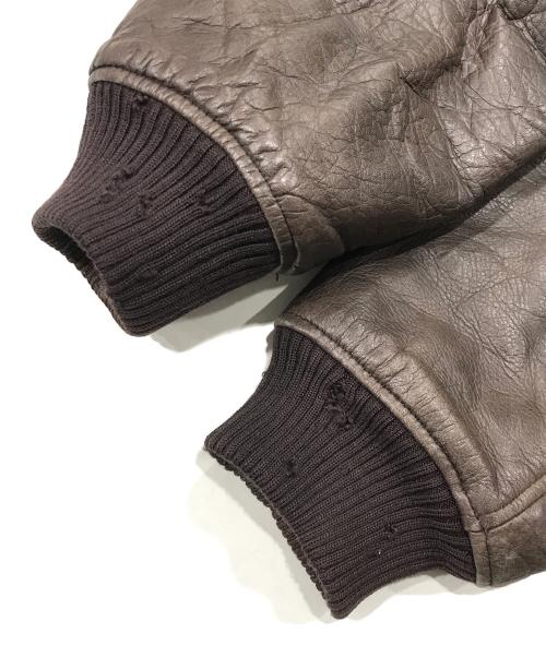 Abercrombie & Fitch（アバクロンビー アンド フィッチ）Abercrombie & Fitch (アバクロンビー アンド フィッチ) A-2型フライトジャケット/レザージャケット ブラウン サイズ:Lの古着・服飾アイテム