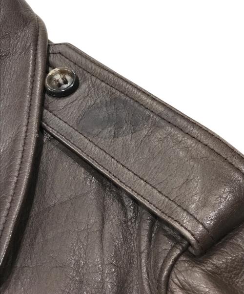 Abercrombie & Fitch（アバクロンビー アンド フィッチ）Abercrombie & Fitch (アバクロンビー アンド フィッチ) A-2型フライトジャケット/レザージャケット ブラウン サイズ:Lの古着・服飾アイテム