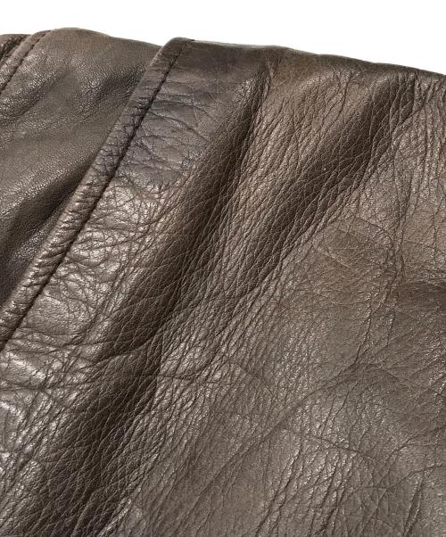 Abercrombie & Fitch（アバクロンビー アンド フィッチ）Abercrombie & Fitch (アバクロンビー アンド フィッチ) A-2型フライトジャケット/レザージャケット ブラウン サイズ:Lの古着・服飾アイテム