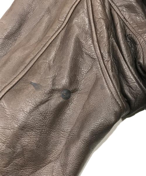 Abercrombie & Fitch（アバクロンビー アンド フィッチ）Abercrombie & Fitch (アバクロンビー アンド フィッチ) A-2型フライトジャケット/レザージャケット ブラウン サイズ:Lの古着・服飾アイテム