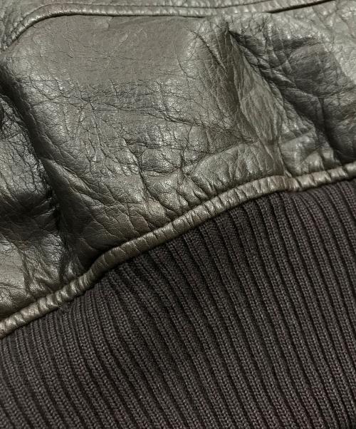 Abercrombie & Fitch（アバクロンビー アンド フィッチ）Abercrombie & Fitch (アバクロンビー アンド フィッチ) A-2型フライトジャケット/レザージャケット ブラウン サイズ:Lの古着・服飾アイテム