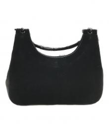 GUCCI（グッチ）の古着「バンブーレザーワンショルダーバッグ」｜ブラック