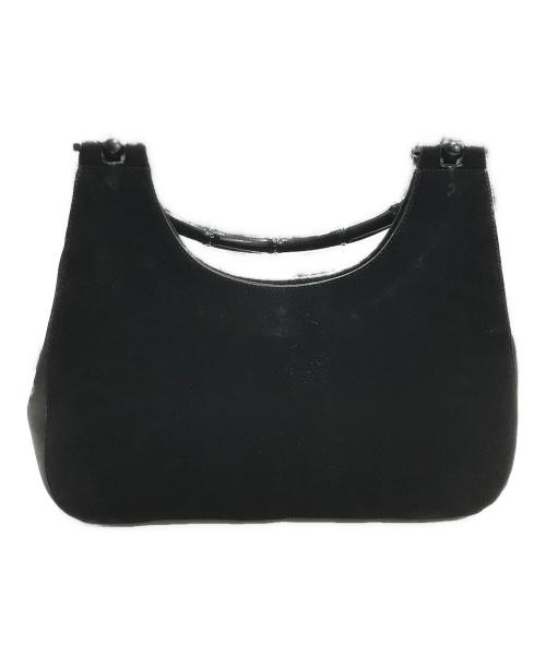 GUCCI（グッチ）GUCCI (グッチ) バンブーレザーワンショルダーバッグ ブラックの古着・服飾アイテム