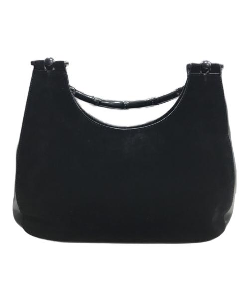 GUCCI（グッチ）GUCCI (グッチ) バンブーレザーワンショルダーバッグ ブラックの古着・服飾アイテム