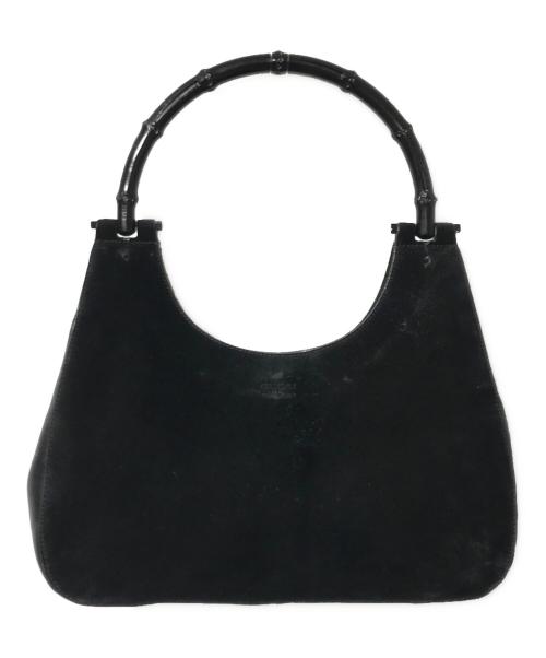 GUCCI（グッチ）GUCCI (グッチ) バンブーレザーワンショルダーバッグ ブラックの古着・服飾アイテム