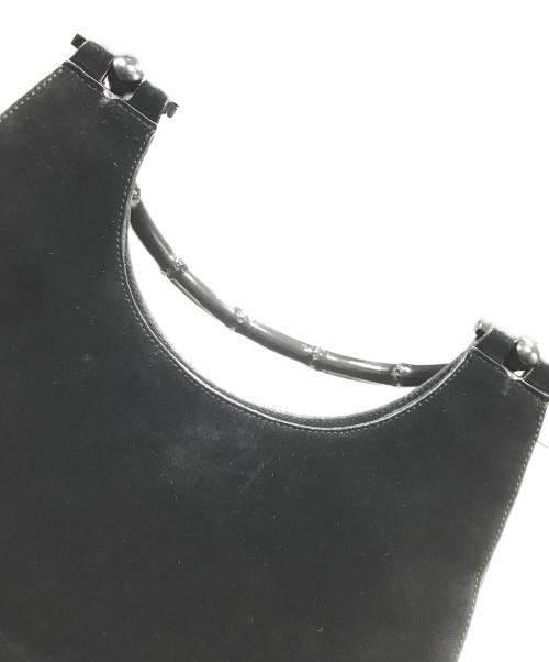GUCCI（グッチ）GUCCI (グッチ) バンブーレザーワンショルダーバッグ ブラックの古着・服飾アイテム