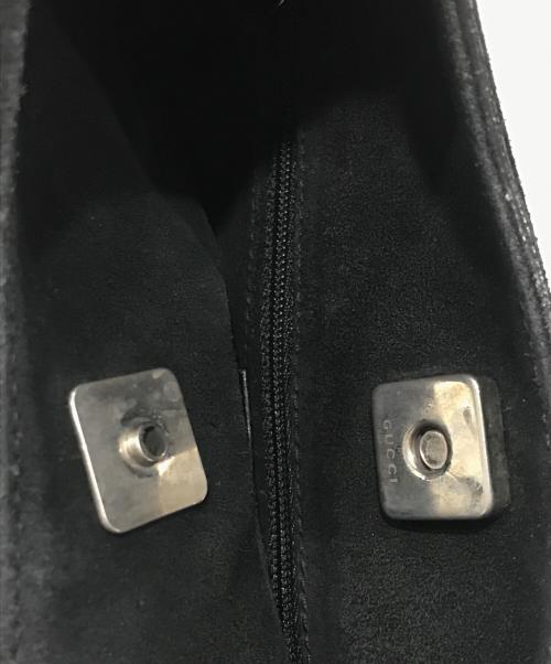 GUCCI（グッチ）GUCCI (グッチ) バンブーレザーワンショルダーバッグ ブラックの古着・服飾アイテム