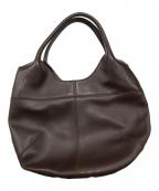 HIROFUヒロフ）の古着「レザーハーフムーントートバッグ/ハンドバッグ」｜ブラウン