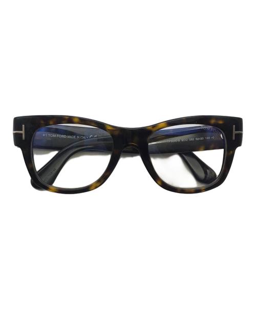 TOM FORD（トムフォード）TOM FORD (トムフォード) 眼鏡/スクエアフレーム眼鏡 ブラウン サイズ:52□20 140の古着・服飾アイテム