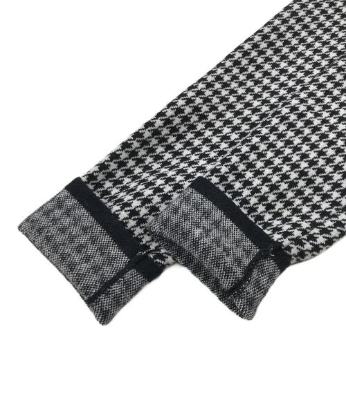 HER LIP TO（ハーリップトゥ）HER LIP TO (ハーリップトゥ) モンテーニュ ニット ロング ドレス/柄ワンピース ブラック×ホワイト サイズ:Mの古着・服飾アイテム