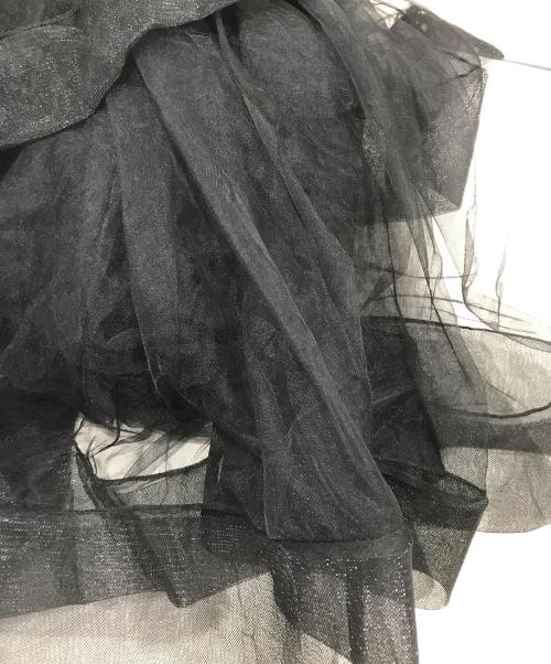 frene（フラーネ）frene (フラーネ) ランダムフリルティアードボリュームスカート/ロングスカート ブラック サイズ:Freeの古着・服飾アイテム