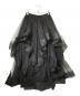 frene（フラーネ）の古着「ランダムフリルティアードボリュームスカート/ロングスカート」｜ブラック