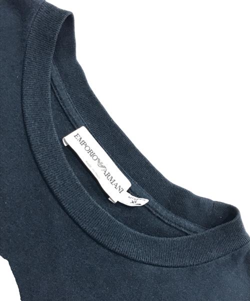EMPORIO ARMANI（エンポリオ アルマーニ）EMPORIO ARMANI (エンポリオ アルマーニ) 本人プリントTシャツ/半袖カットソー ブラック サイズ:XLの古着・服飾アイテム