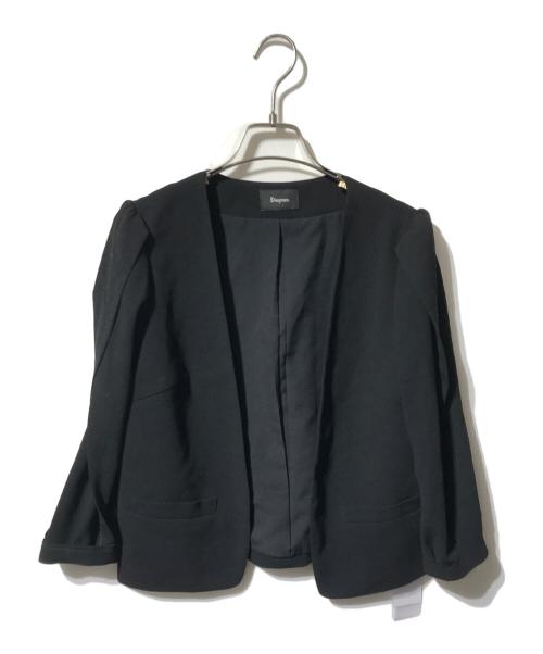 Diagram GRACE CONTINENTAL（ダイアグラム グレースコンチネンタル）Diagram GRACE CONTINENTAL (ダイアグラム グレースコンチネンタル) レイヤードスリーブJK/短丈ジャケット ブラック サイズ:36の古着・服飾アイテム