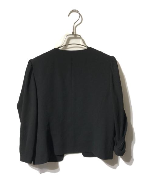 Diagram GRACE CONTINENTAL（ダイアグラム グレースコンチネンタル）Diagram GRACE CONTINENTAL (ダイアグラム グレースコンチネンタル) レイヤードスリーブJK/短丈ジャケット ブラック サイズ:36の古着・服飾アイテム