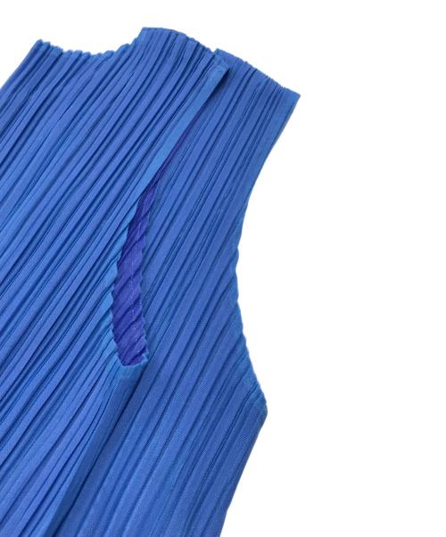 PLEATS PLEASE（プリーツプリーズ）PLEATS PLEASE (プリーツプリーズ) プリーツレイヤードワンピース ブルー サイズ:3の古着・服飾アイテム