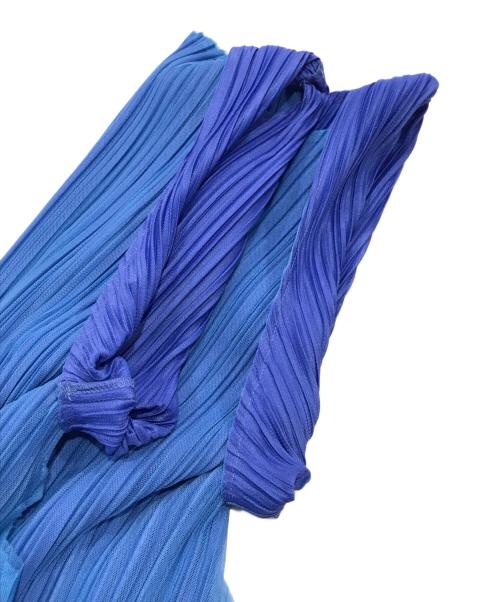 PLEATS PLEASE（プリーツプリーズ）PLEATS PLEASE (プリーツプリーズ) プリーツレイヤードワンピース ブルー サイズ:3の古着・服飾アイテム