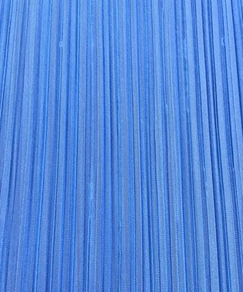 PLEATS PLEASE（プリーツプリーズ）PLEATS PLEASE (プリーツプリーズ) プリーツレイヤードワンピース ブルー サイズ:3の古着・服飾アイテム