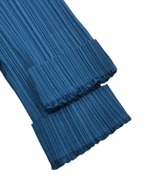 PLEATS PLEASE（プリーツプリーズ）PLEATS PLEASE (プリーツプリーズ) プリーツシャツワンピース ブルー サイズ:4の古着・服飾アイテム