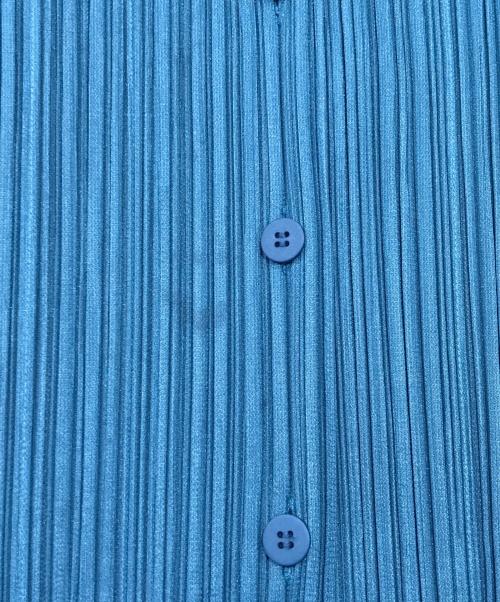 PLEATS PLEASE（プリーツプリーズ）PLEATS PLEASE (プリーツプリーズ) プリーツシャツワンピース ブルー サイズ:4の古着・服飾アイテム