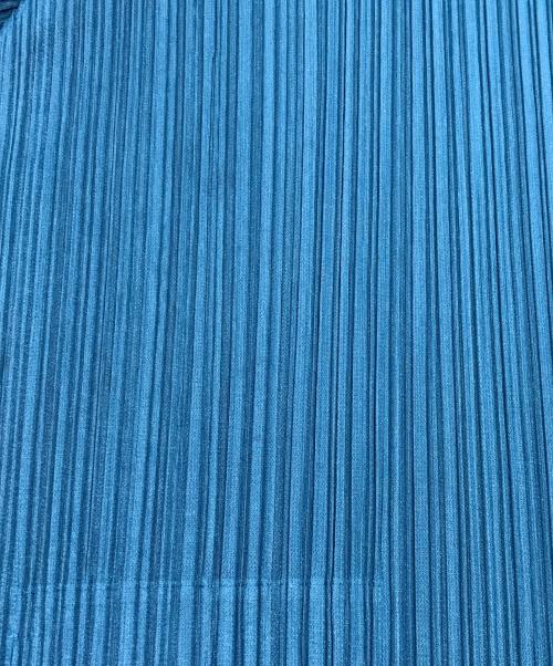 PLEATS PLEASE（プリーツプリーズ）PLEATS PLEASE (プリーツプリーズ) プリーツシャツワンピース ブルー サイズ:4の古着・服飾アイテム