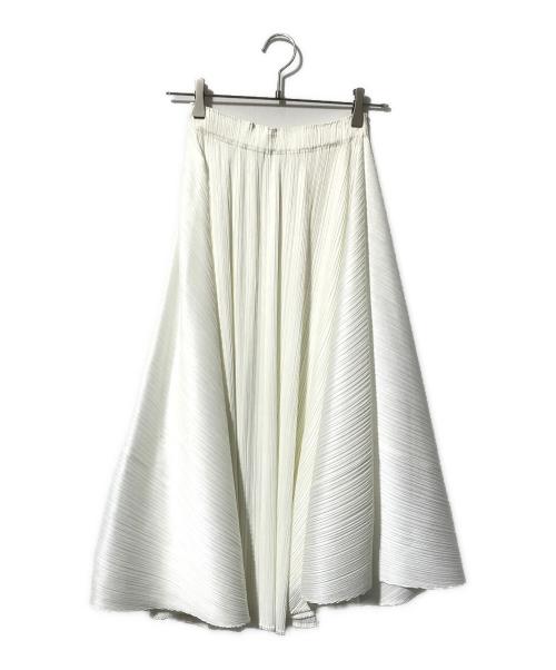 PLEATS PLEASE（プリーツプリーズ）PLEATS PLEASE (プリーツプリーズ) プリーツロングスカート ホワイト サイズ:1の古着・服飾アイテム