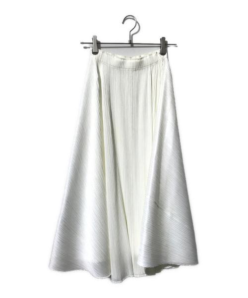 PLEATS PLEASE（プリーツプリーズ）PLEATS PLEASE (プリーツプリーズ) プリーツロングスカート ホワイト サイズ:1の古着・服飾アイテム