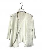 PLEATS PLEASEプリーツプリーズ）の古着「プリーツカーディガン」｜ホワイト