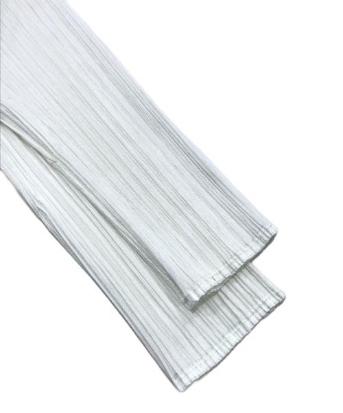 PLEATS PLEASE（プリーツプリーズ）PLEATS PLEASE (プリーツプリーズ) プリーツカーディガン ホワイト サイズ:3の古着・服飾アイテム