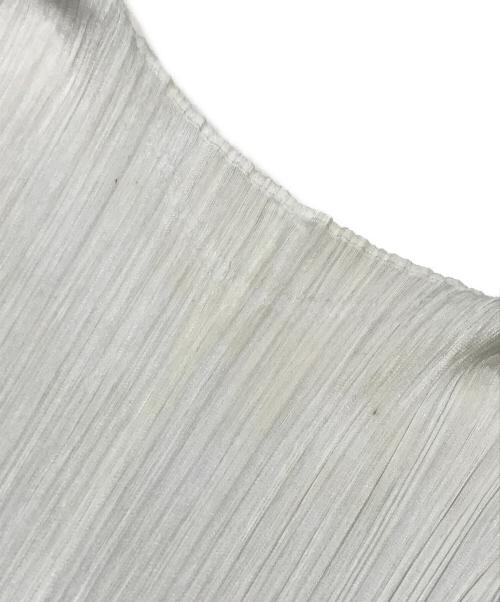 PLEATS PLEASE（プリーツプリーズ）PLEATS PLEASE (プリーツプリーズ) プリーツカーディガン ホワイト サイズ:3の古着・服飾アイテム