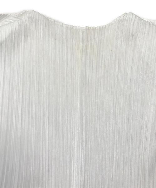 PLEATS PLEASE（プリーツプリーズ）PLEATS PLEASE (プリーツプリーズ) プリーツカーディガン ホワイト サイズ:3の古着・服飾アイテム