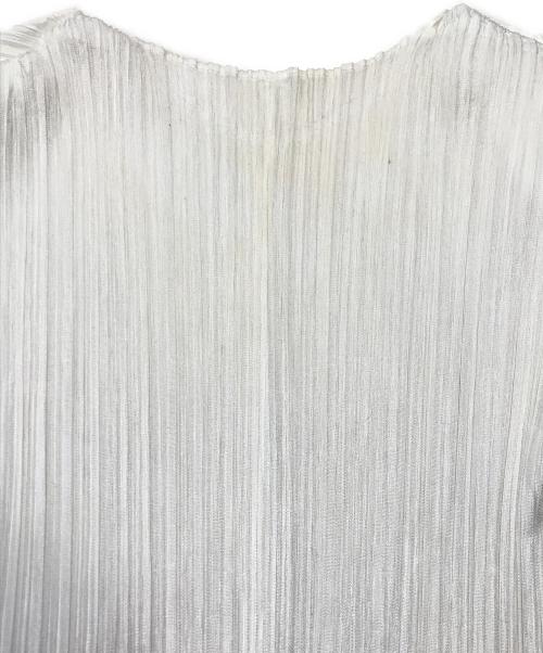 PLEATS PLEASE（プリーツプリーズ）PLEATS PLEASE (プリーツプリーズ) プリーツカーディガン ホワイト サイズ:3の古着・服飾アイテム