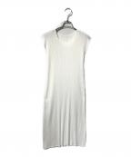 IKKO TANAKA PLEATS PLEASEイッコウ・タナカ・プリーツ・プリーズ）の古着「プリーツノースリーブワンピース」｜ホワイト