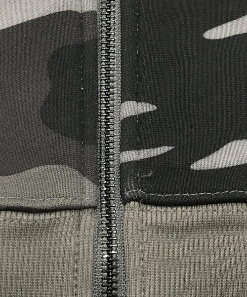 SUPPLIER（サプライヤー）SUPPLIER (サプライヤー) 迷彩柄ファークロスパーカー/ジップパーカー グレー サイズ:Lの古着・服飾アイテム