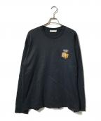 Onitsuka Tigerオニツカタイガー）の古着「LONG SLEEVED GRAPHIC TEE/長袖クルーネックTシャツ」｜ブラック