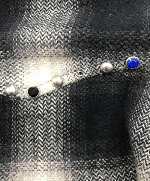 WINTERLAND（ウィンターランド）WINTERLAND (ウィンターランド) STUDS WESTERN SHIRT/チェックシャツ ブラック×グレー サイズ:Ｆの古着・服飾アイテム