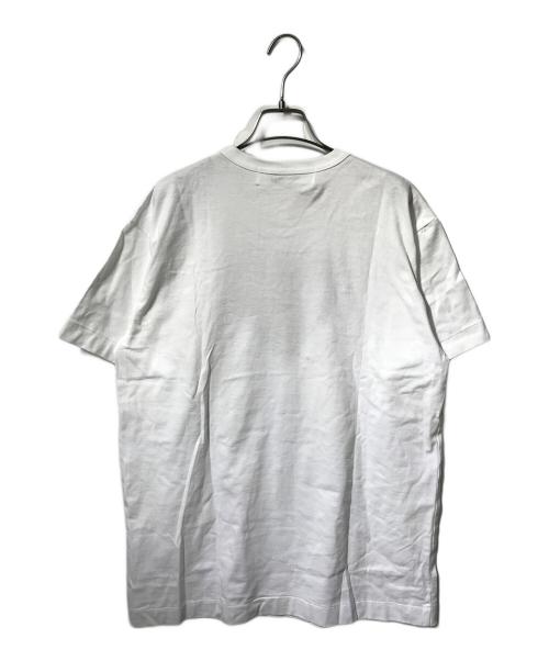 PLAY COMME des GARCONS（プレイコムデギャルソン）PLAY COMME des GARCONS (プレイコムデギャルソン) スタッズ ハート ロゴTシャツ/オーバーサイズＴシャツ/クールネックＴシャツ/ハートプリントＴシャツ ホワイト サイズ:ＸＬの古着・服飾アイテム