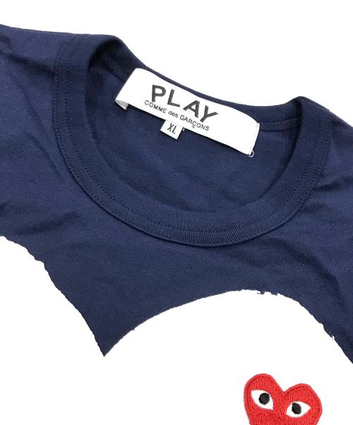 PLAY COMME des GARCONS（プレイコムデギャルソン）PLAY COMME des GARCONS (プレイコムデギャルソン) Printed Heart White T-Shir/半袖Tシャツ ネイビー×ホワイト サイズ:XLの古着・服飾アイテム