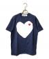 PLAY COMME des GARCONS（プレイコムデギャルソン）の古着「Printed Heart White T-Shir/半袖Tシャツ」｜ネイビー×ホワイト
