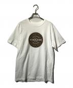 COACHコーチ）の古着「シグネチャーTシャツ/クルーネック半袖Tシャツ」｜ホワイト
