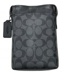 COACH（コーチ）の古着「ショルダーバッグ/シグネチャーバッグ」｜ブラック