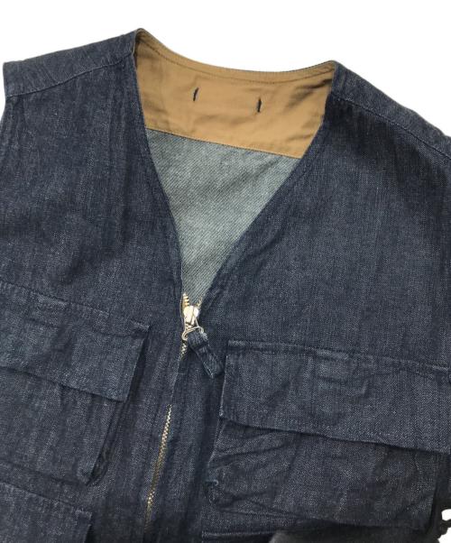 45R（フォーティファイブ・アール）45R (フォーティファイブ・アール) モンプチデニムの908フィッシャーマンベスト/デニムベスト インディゴ サイズ:2の古着・服飾アイテム