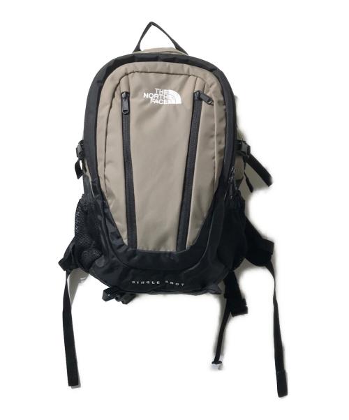 THE NORTH FACE（ザ ノース フェイス）THE NORTH FACE (ザ ノース フェイス) シングルショット デイパック/リュックサック ベージュ×ブラックの古着・服飾アイテム