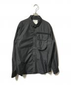 sacaiサカイ）の古着「コットンウェザーシャツ/ポケットシャツ」｜ブラック