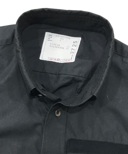 sacai（サカイ）sacai (サカイ) コットンウェザーシャツ/ポケットシャツ ブラック サイズ:3の古着・服飾アイテム