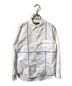 COMME des GARCONS HOMME DEUXコムデギャルソン オム ドゥ）の古着「ギンガムチェック切替シャツ/長袖シャツ」｜ホワイト