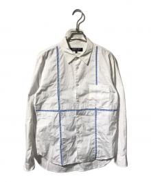 COMME des GARCONS HOMME DEUX（コムデギャルソン オム ドゥ）の古着「ギンガムチェック切替シャツ/長袖シャツ」｜ホワイト