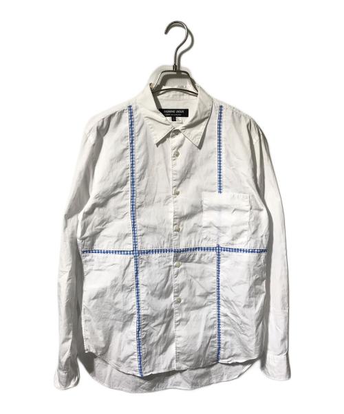 COMME des GARCONS HOMME DEUX（コムデギャルソン オム ドゥ）COMME des GARCONS HOMME DEUX (コムデギャルソン オム ドゥ) ギンガムチェック切替シャツ/長袖シャツ ホワイト サイズ:Ｓの古着・服飾アイテム