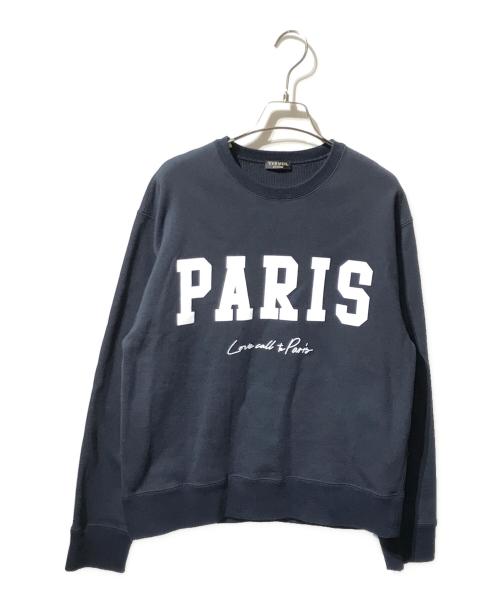 VERMEIL par iena（ヴェルメイユ パー イエナ）VERMEIL par iena (ヴェルメイユ パー イエナ) PARIS ロゴスエット ネイビー サイズ:表記なしの古着・服飾アイテム