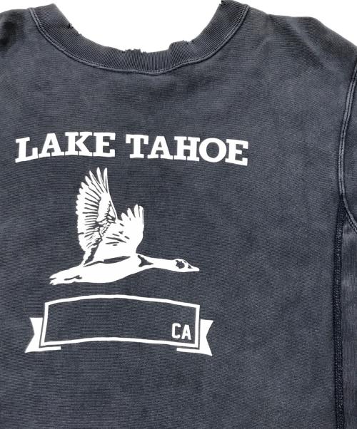 Champion（チャンピオン）Champion (チャンピオン) フェードリバースウィーブスウェット/ダメージ加工クルーネックスウェット ネイビー サイズ:Mの古着・服飾アイテム